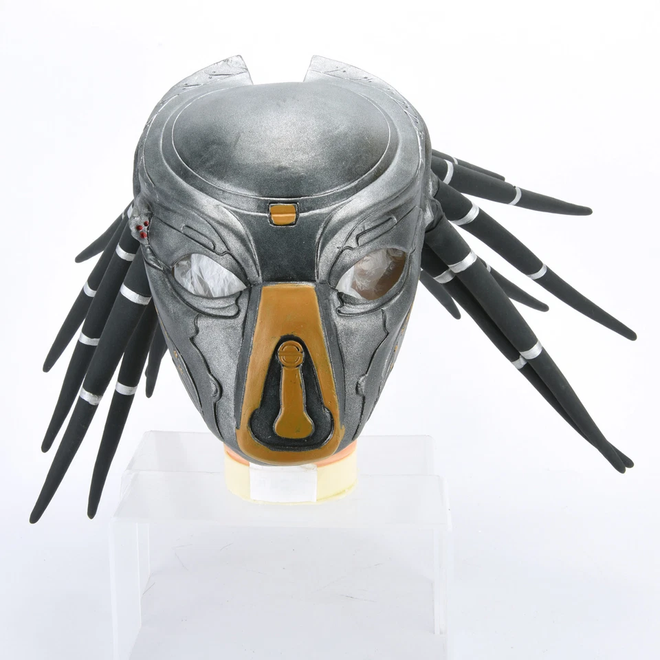 Predator Full Face Latex Mask w/Dreads Hair Costume Helmet Cosplay Party Props - Image 2 of 4