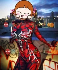 The Carnage Jumpsuit Gwen Spidergirl Bodysuit Cosplay Costume Halloween Party