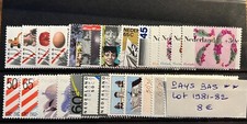 TIMBRES PAYS BAS LOT ENTRE 1981 ET 1982 NEUFS ** MNH