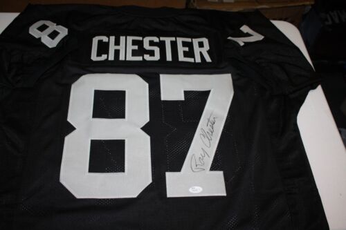 OAKLAND RAIDERS RAY CHESTER SIGNED HOME JERSEY SUPER BOWL XV CHAMPS JSA CERT - Picture 1 of 2