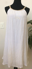 New India Boutique Women’s White Polyester Woven Gold Strap Dress Size One