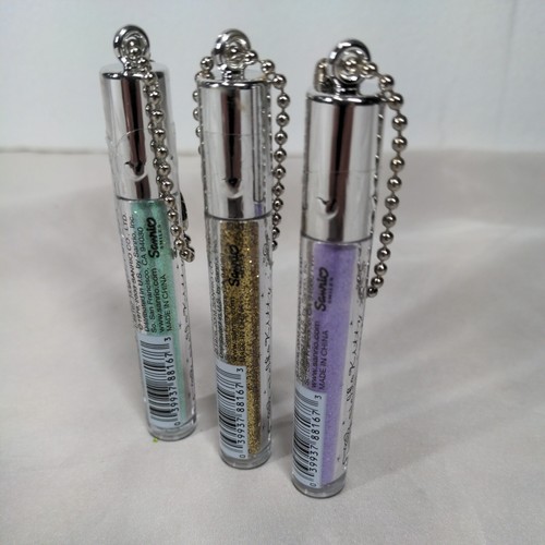 Vintage 2003 HELLO KITTY Roll-On Glitter Powder 3-Pack - Green, Purple, Gold - Picture 2 of 2