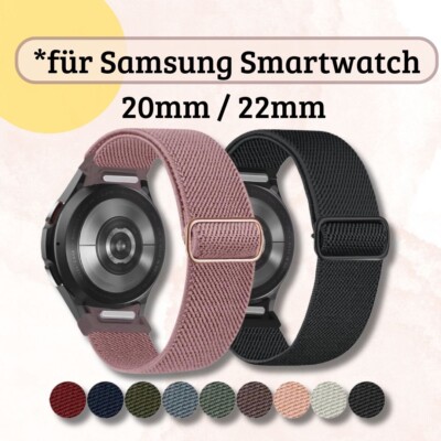 Nylon Armband Für Samsung Galaxy Watch 4/5/6/7 Active   20mm 22mm elastisch
