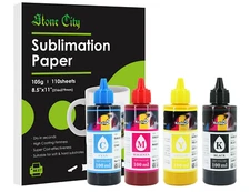 Bundle Kit 8.5x11 Sublimation Paper and Ink for Inkjet Printers Heat Transfer