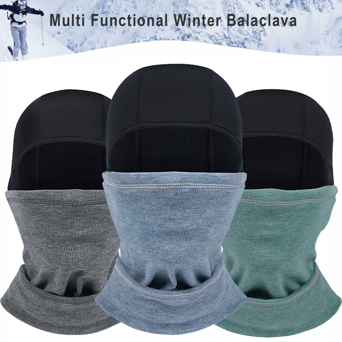 Fleece Balaclava Winter Face Mask Windproof Neck Warmer 