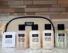 VICTORIA'S SECRET ULTIMATE MOISTURE SYSTEM COCONUT MILK SCRUB CREAM LOTION OIL