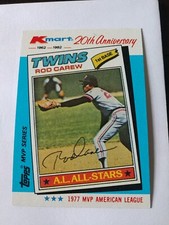 1982 Topps Kmart MVP #31 Rod Carew Minnesota Twins HOF Baseball Card 