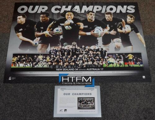 2015 WORLD CUP CHAMPIONS ALL BLACKS LIMITED EDITION OFFICIAL SPORTSPRINT + COA - Picture 1 of 1