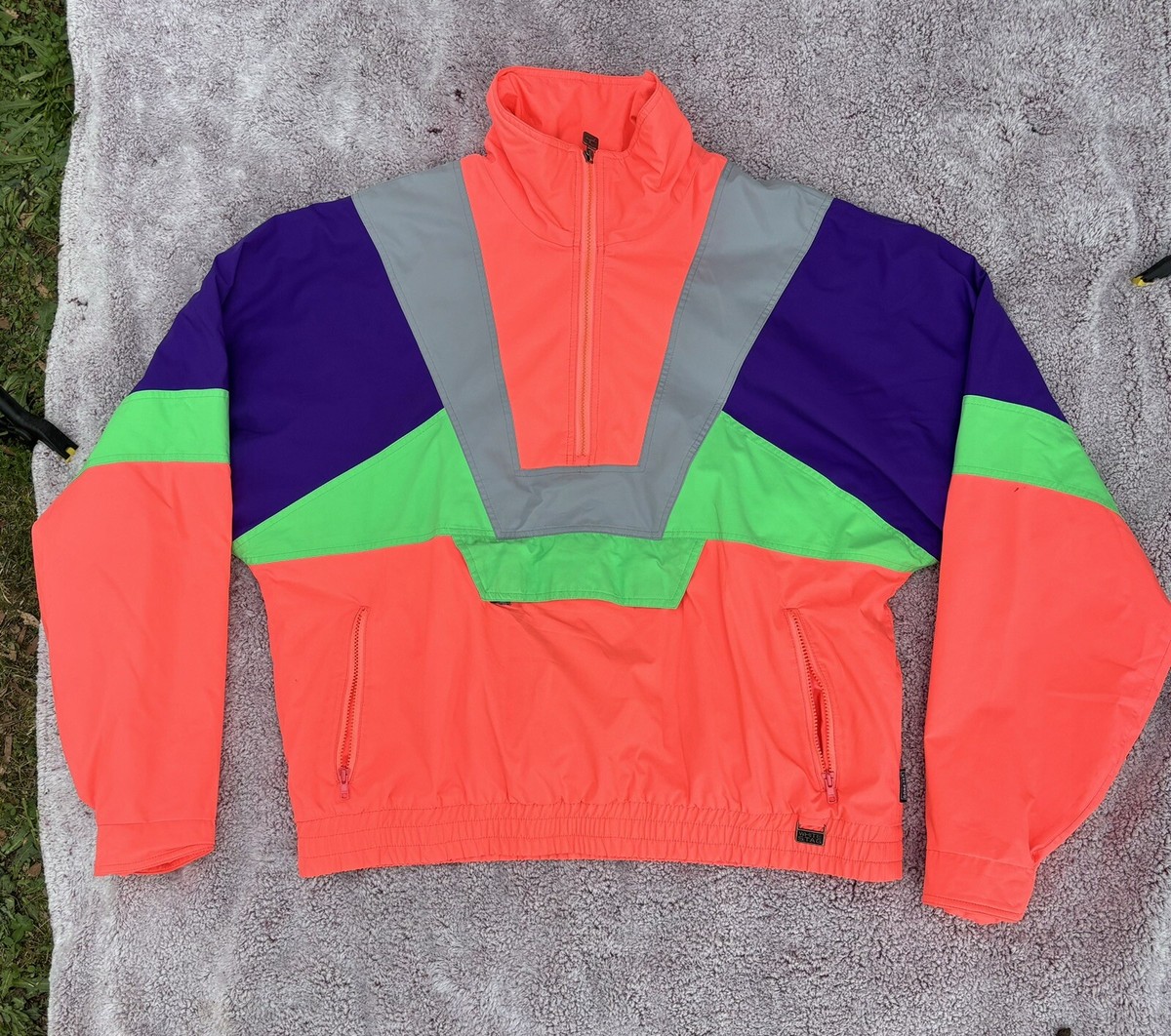 Okinawa Prefecture Ski Jacket 80s Color Block Jacket Vtg Slazenger