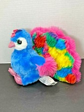 Toys R Us Plush Stuffed Animal Peacock Rainbow Animal Alley Brand