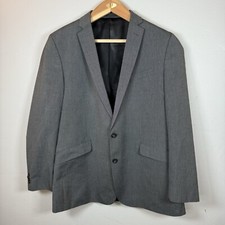 Kenneth Cole Reaction Suit Jacket Men s Size 46L Business Blazer Gray
