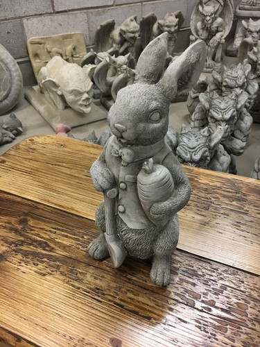 Adornos de piedra de jardín, conejos liebres ranas erizos y ardillas Gran Piedra O - Imagen 4 de 23