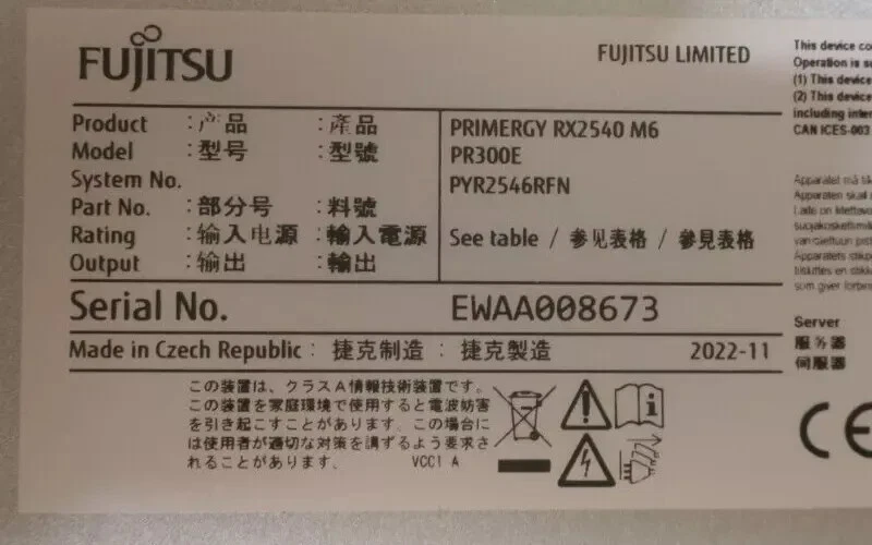 NEW Fujitsu Primergy RX2540 M6 2x 24C Gold 6336Y 128GB RAM 24x SFF Bay 2U Server - Image 3 of 4