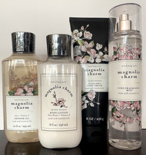 Bath  Body Works LOT OF 4 MAGNOLIA CHARM Mist Lotion Shower Gel Body Cream