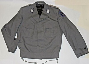 GERMAN MOUNTAIN MEDICAL OFFICER WOOL BLEND JACKET! GRAY/SIDE LACINGS/EPAULETS 38