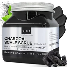 2 RIDA Hair Research Institute Charcoal Scalp Scrub Detox Bamboo Charcoal Growth