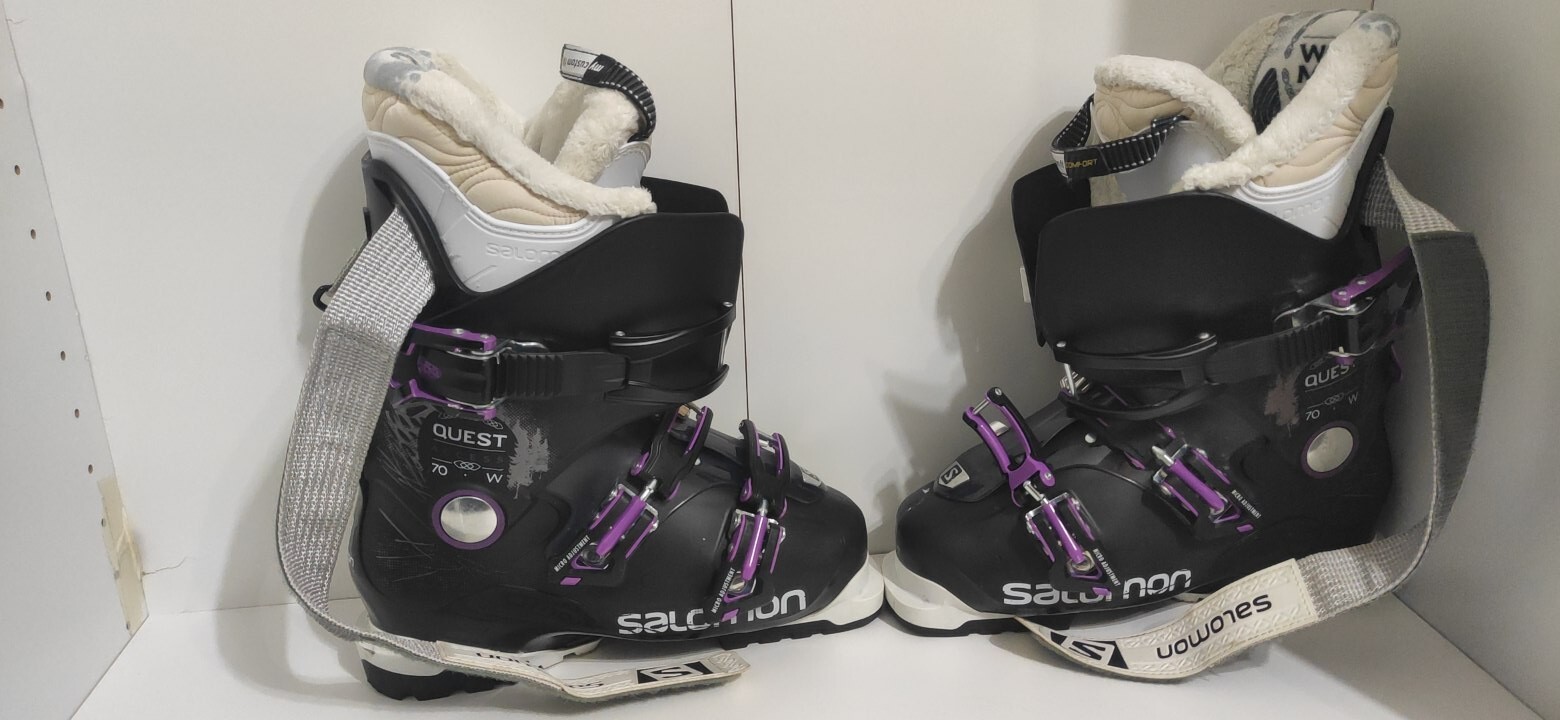 Scarponi da sci donna Salomon 24.5 (38 39) Viola e bianchi