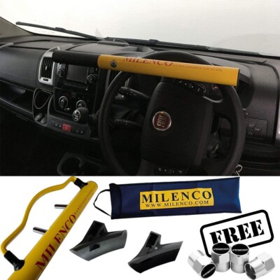 Auto Lenkradschloss Secure 4TRESS Design mit Aufbewahrungstasche & Polster GELB + CP