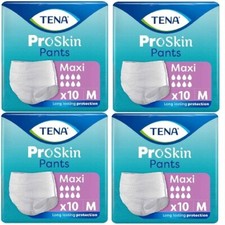 TENA ProSkin Pants Maxi  - Medium -  Pull Up Incontinence Pants - 4 x Packs 10
