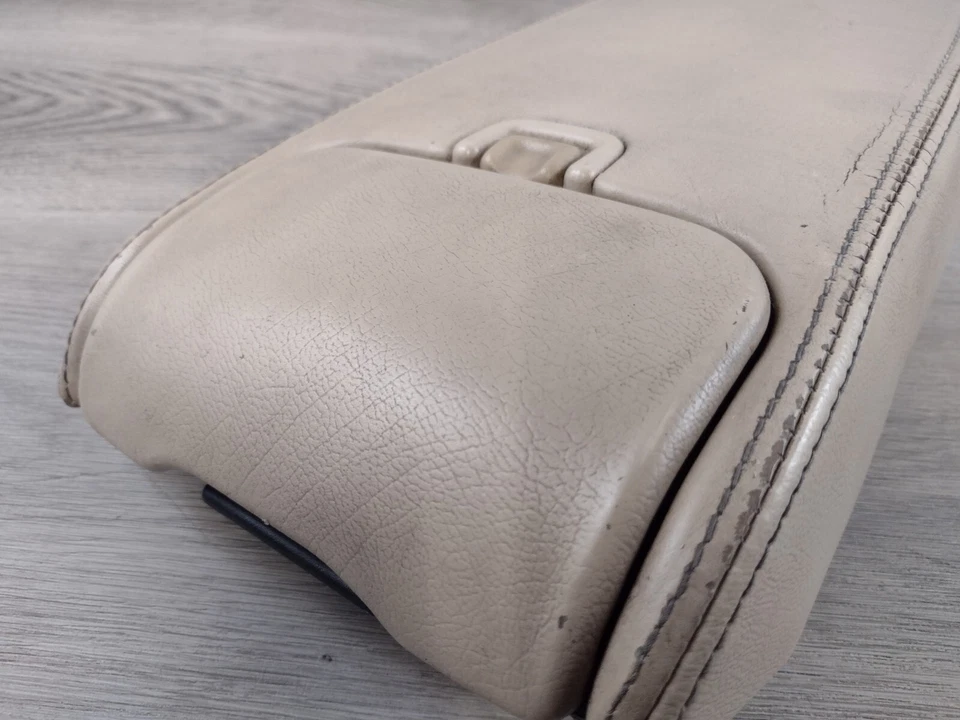 98-03 Jaguar XJ8 XJR Vanden Plas consola central portavasos reposabrazos bronceado desgaste Foto 4 de 4