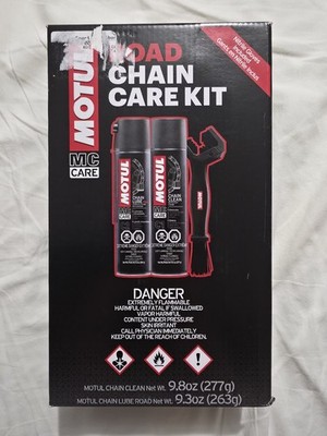 Motul Off-Road Chain Care Kit   C1 Chain Cleaner & C3 Chain Lube   Complete Moto