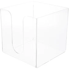 Plymor Clear Acrylic Napkin Holder, 6.25"H x 6.25"W x 6.25"D (Holds 6" Napkins)