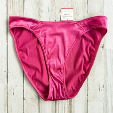 READ - Victoria's Secret Vintage Second Skin Satin Panty Bikini Medium 4840 Pink