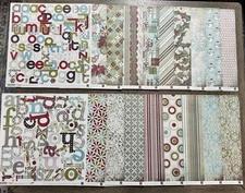 Basic Grey *FIGGY PUDDING* 12x12 Paper Collection *17 Sheets* Christmas Stickers