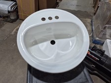 BOOTZ Laurel Round Drop-In Sink White 19 inch Porcelain NEW IN BOX