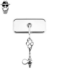 1x ORIGINAL LOWRIDER Rectangle Bicycle Mirror Bird Cage Twisted All Chrome.