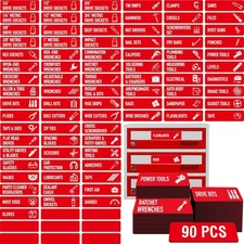 90 PCS Magnetic Toolbox Labels | Large, Easy-Read Tool Chest Drawer Organizers