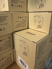 Power Plug Adapter with 4 Outlet 3USB for US Travel to Spain Italy Greece Europe