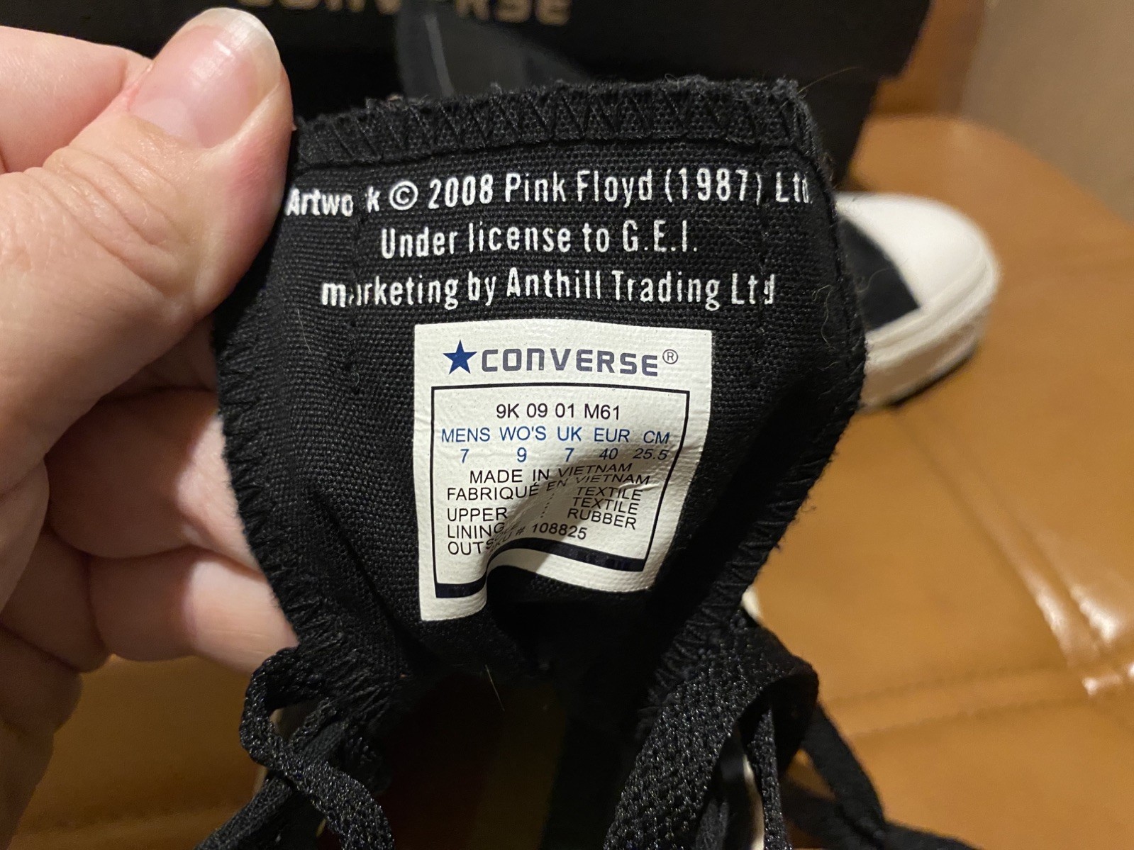 Rare Pink Floyd Converse Sneakers Brand New In Box Men’s Size 7 thumbnail 6