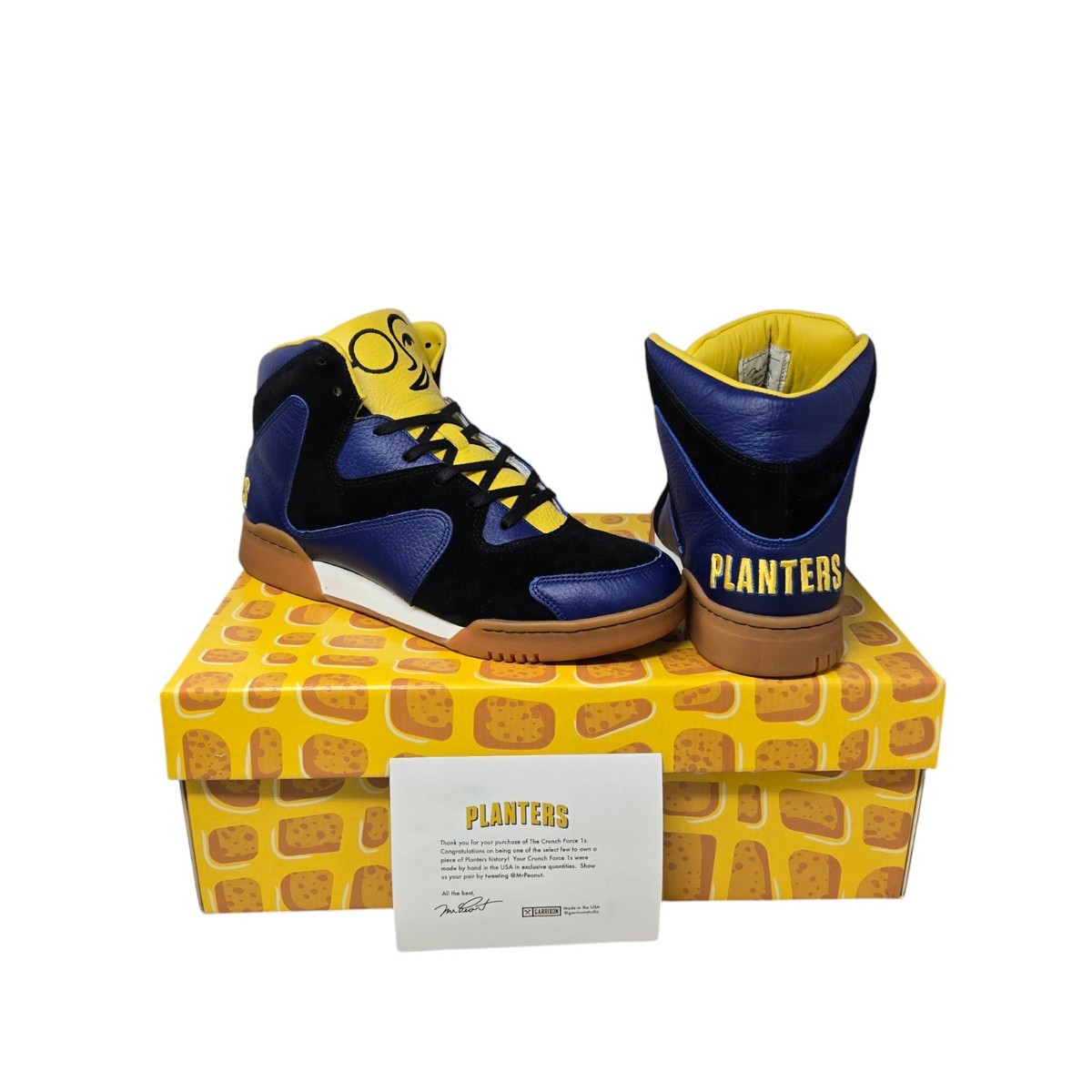 Planters Crunch Force 1 hightop sneaker Planters Crunch Force 1 Mr. Peanut Sneaker Custom Mens Size  main image 2
