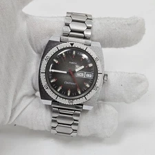 Vintage 1970s Men’s Timex Day/Date Electric Dive Diver Watch Retro Parts/Repair 