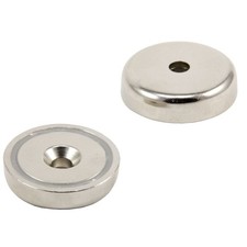 Image of N42 Neodymium Countersunk Pot Magnet - 48mm dia x 11.5mm x 8.5mm - 90kg Pull