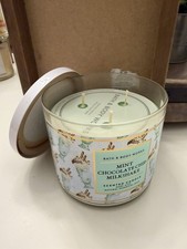 BATH BODY WORKS 3-WICK CANDLE 14.5 OZ MINT CHOC CHIP SCENT FREE SHIPPING