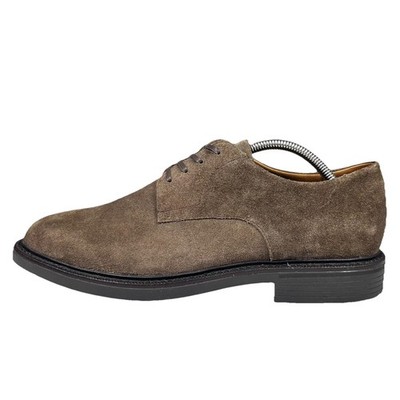 Polo Ralph Lauren Asher Derby Brown Suede Dress Shoes Size 10D Lace Up Leather
