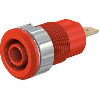 4mm Einbau-Buchse Rot Vergoldet bis 1KV/24A STÄUBLI 23.3000-22 DLB4-F ROT