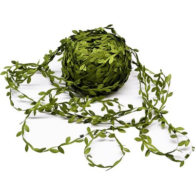 Corona Hoja Seda Artificiales Decorativo Forma Hecha Verdes Vides Imitación