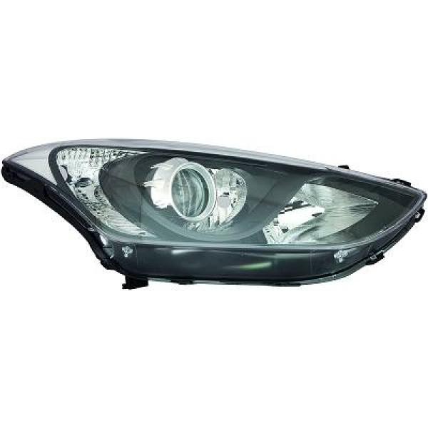 Scheinwerfer Rechts Passend FüR Hyundai I30 Baujahr 2012-2017 Chrom+Kurvenlicht-image