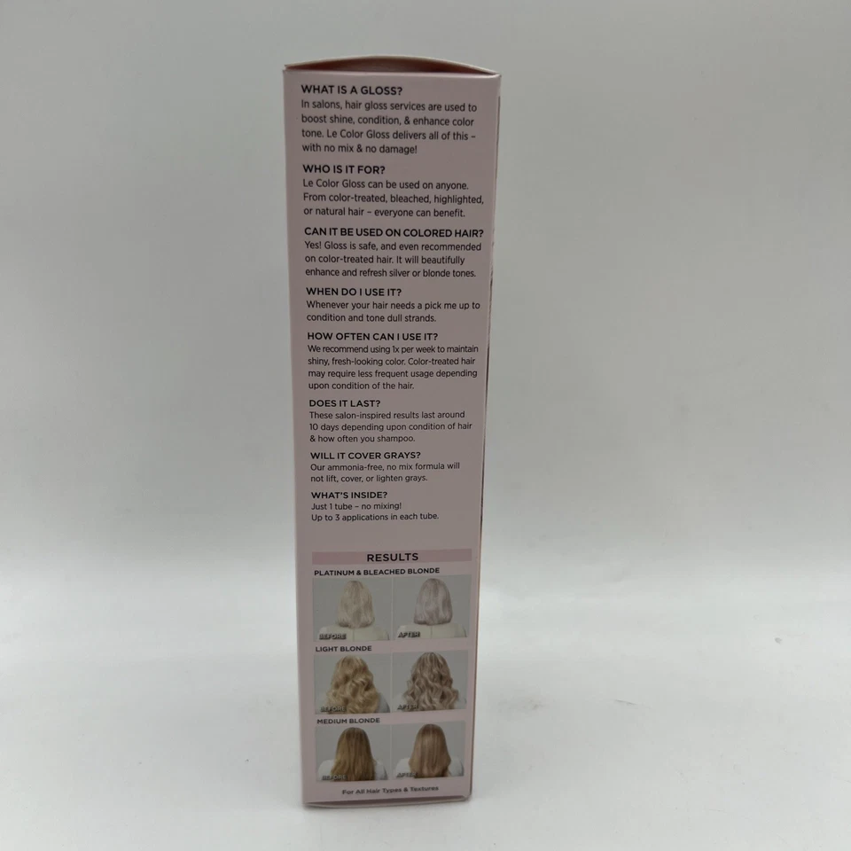 L'Oreal Paris Le Color Brillo de Cabello Tonificante Un Paso Platino Perla Paquete de 4 Onzas 3 Foto 3 de 4