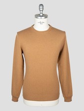 NEW ISAIA BROWN CASHMERE SWEATER CREWNECK EU 52 - US 42 - L I137
