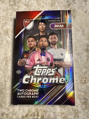 2026 TOPPS CHROME MLS HOBBY BOX (2 AUTOs) Major League Soccer New In Hand