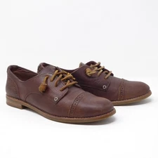 Sperry Top Sider Women's Bedford Brown Leather Oxford Brogue Shoes Size 6.5M