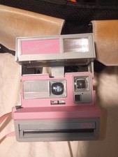 Polaroid Spirit 600 Instant Camera with Carrying Case Pink And Gray