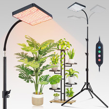 Full Spectrum LED Grow Light w Timer Adjustable Stand for Indoor Plants Bonsai