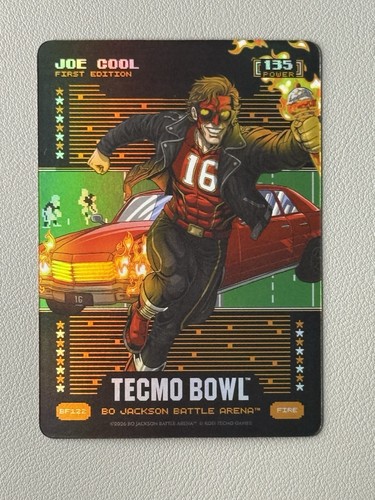 🔥Bo Jackson Battle Arena Tecmo Bowl Joe Cool Fire Battlefoil Joe Montana🔥