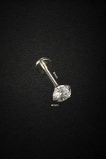 Piercing con zircone - acciaio chirurgico 316L