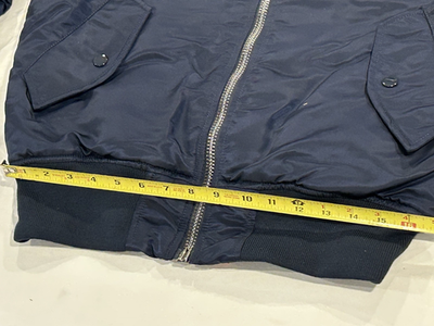 Alpha Industries MA-1 Flight Bomber Jacket Blue Slim Fit Medium